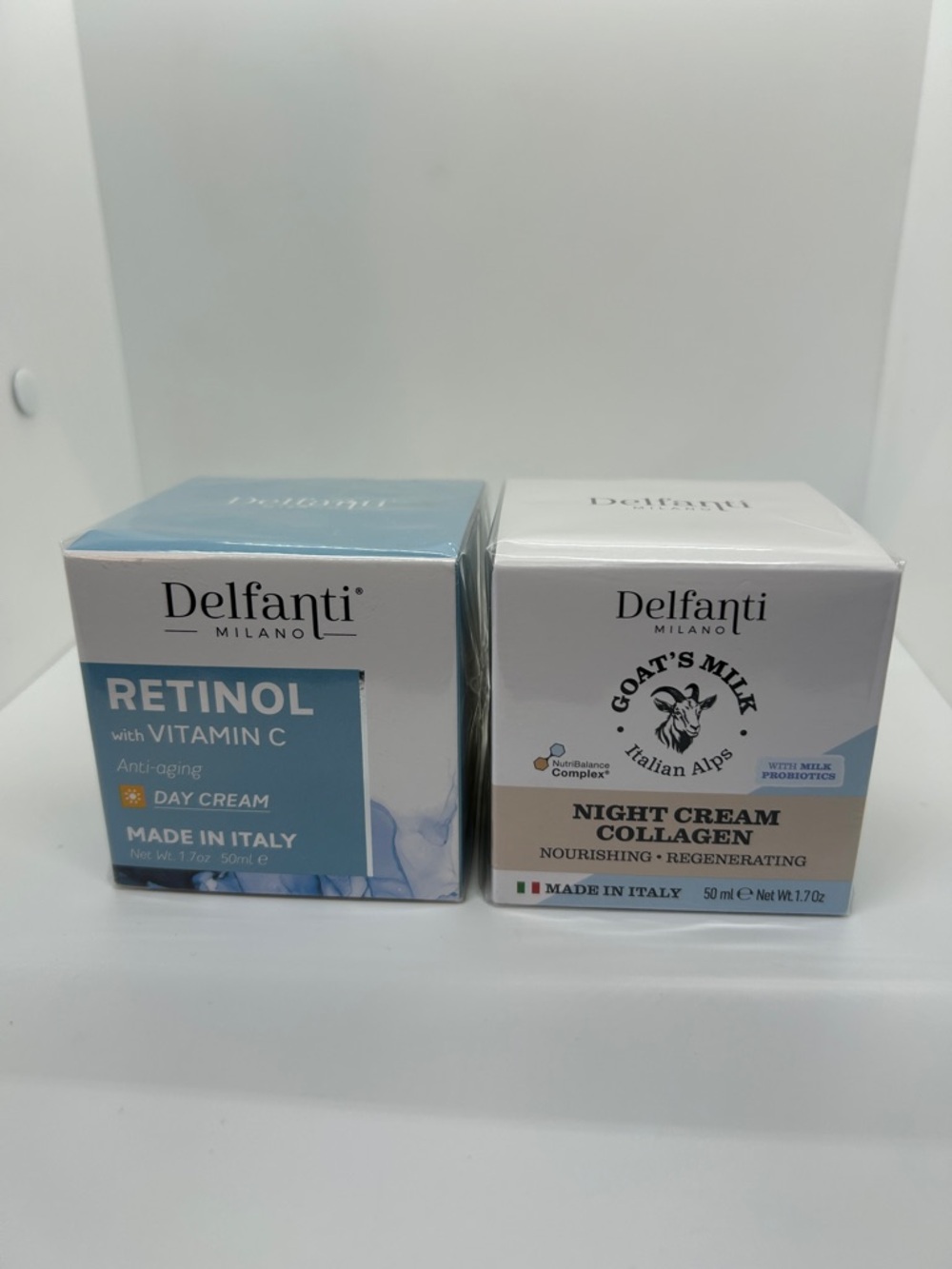 Delfanti Retinol Vitamin C Day Cream + Collagen Night Cream Set